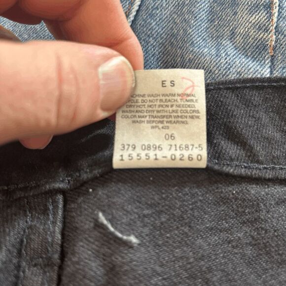 Vintage Levis 551 Jeans Womens 14 Black Relaxed Tapered High Waist Mom 90s Y2K - Picture 4 of 5